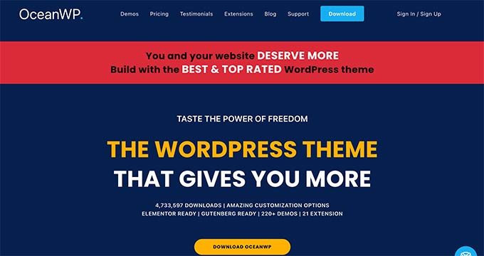 meilleurs themes WordPress oceanwp