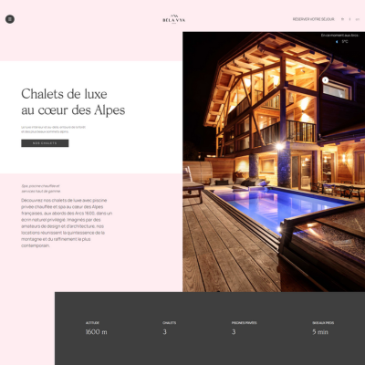 Chalet dans les Alpes — site de réservation