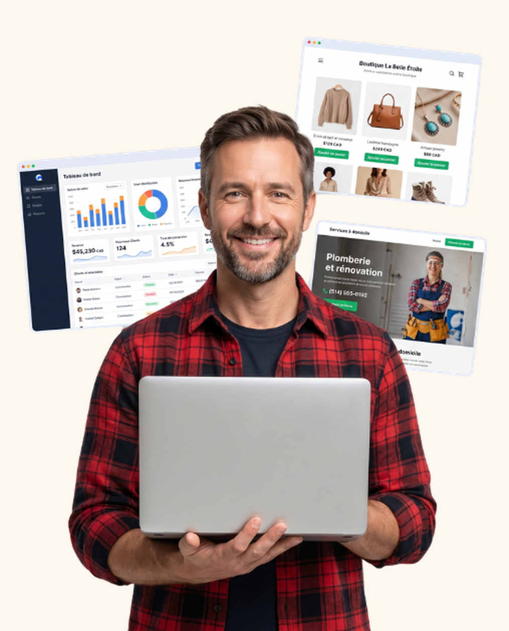 Création Site Web Québec — aperçus de sites livrés à des PME québécoises